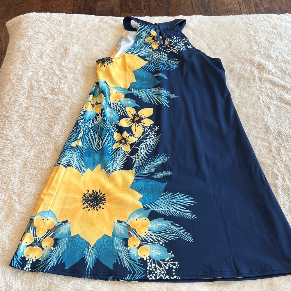 Women's Tiaford Boho Sleeveless Halter Summer Floral Dress - (Size S) NWOT - Picture 7 of 9